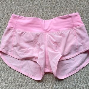 Lululemon pink shorts.  Excellent condition since not worn. Very short shorts!